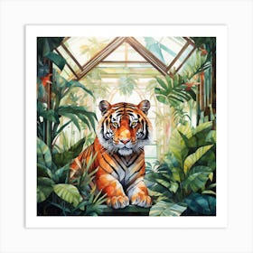 Tiger In The Greenhouse Art Print