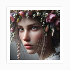 Flower Crown Art Print