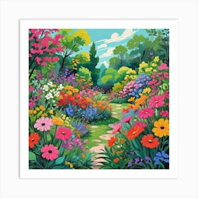 Into The Garden Ai Art Wall Art Design Illustration (49) Art Print