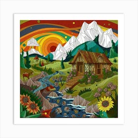 Small mountain village 26 Art Print