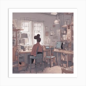 Girl In A Room Art Print
