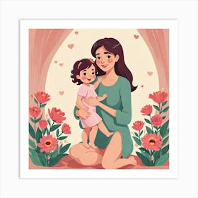 Mother And Daughter Art Print