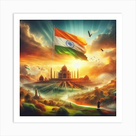 Indian Flag 3 Art Print