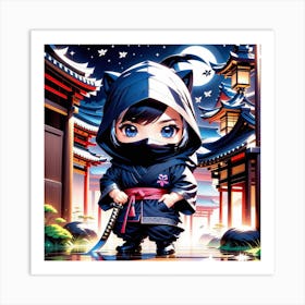 Ninja Cat 1 Art Print