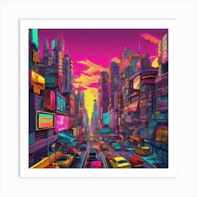 Futuristic Cityscape Art Print