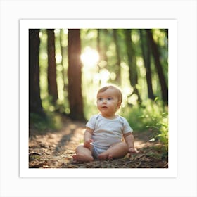 Baby In The Woods 1 Art Print