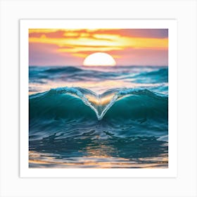 Olas Hacen Sicno De Corazon Art Print