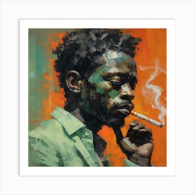 Man Smoking A Cigarette 3 Art Print