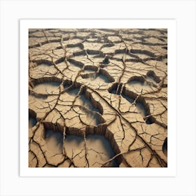 Dry Cracked Earth Art Print