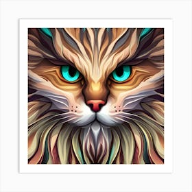 Cat With Blue Eyes 9 Art Print