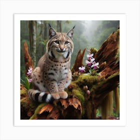 Resting Lynx Art Print