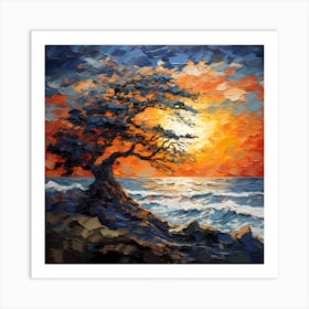 Coastal Reverie: Palette Dawn Art Print