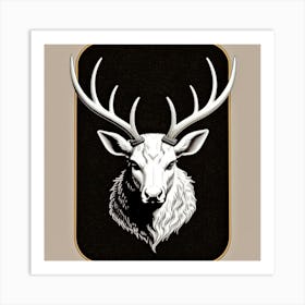 Deer Head 56 Art Print