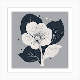 Black And White Flower 1 Art Print