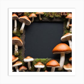 Frame Of Mushrooms 8 Art Print