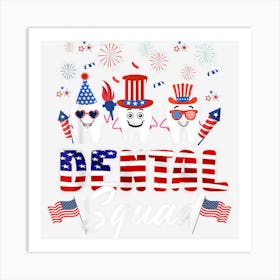 Limited Edition Dental Squad American Flag Tool 4th Of July Art Print