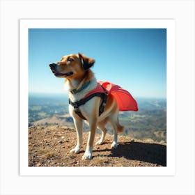 Asm A Dog With Parachute 7586f85e A899 48d5 8e58 6438ef9482b9 Poster