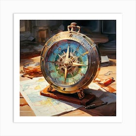 Compass 10 Art Print