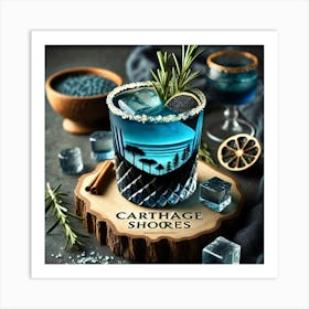 A Beautifully Presented Carthage Shores Cocktail, Art Print