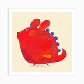 Prehistoric Mouse Bringing A Snack Art Print