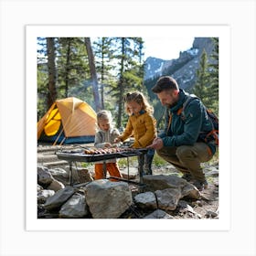 Stockcake Family Camping Trip 1719802845 Art Print