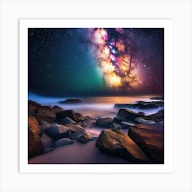 Milky Over The Ocean Art Print