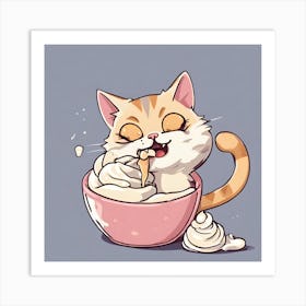 Gatto Gelato 2 Art Print