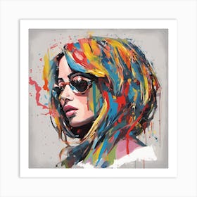 Girl In Sunglasses Art Print