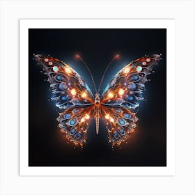 Abstract Butterfly Art Print