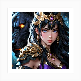 Default A Gracefully Fierce Anime Warrior Princess Her Intrica 2 (3) Art Print