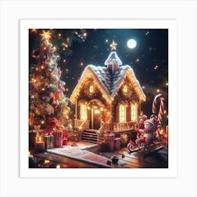 Christmas House Art Print