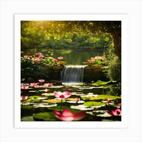 Lotus Pond 1 Art Print