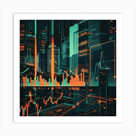 A Stock Market Graph Lofi Illustration 1718663686 4 Art Print