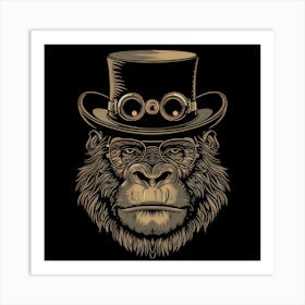 Steampunk Gorilla 6 Art Print