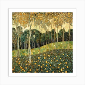 Klimt'S Forest 1 Art Print