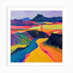 Colourful Abstract Vatnajkull National Park Iceland 4 Art Print