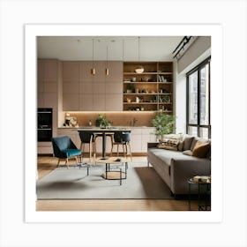 A Photo Of A Furnished Apartment Art Print