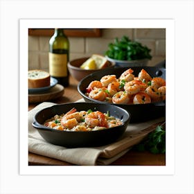 Shrimp In A Skillet 2 Art Print