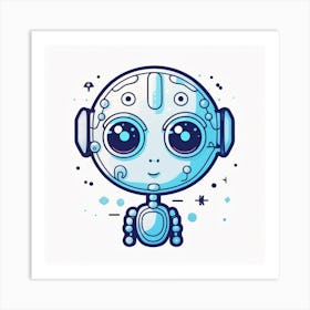 Cute Robot 1 Art Print