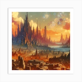 Sprawling Cityscape 5 1 Art Print