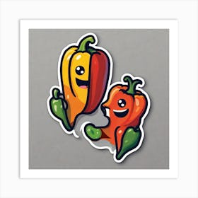 Hot Peppers Art Print