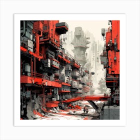 Futuristic City 34 Art Print