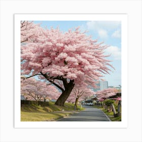 Sakura Trees In Bloom Art Print