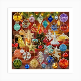 Christmas Ornaments 10 Art Print