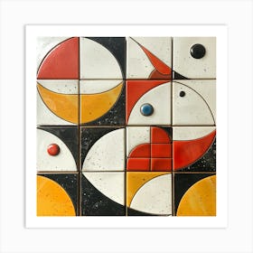 Abstract Tile Wall Art Art Print