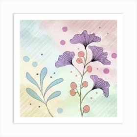 Flower Paint Flora Nature Plant Art Print