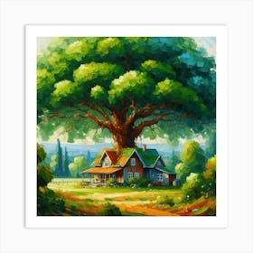 House On A Tree Art Print