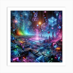 Futuristic City 1 Art Print