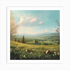Easter Landscape Art Print