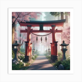 Japanese Tori Gate Art Print